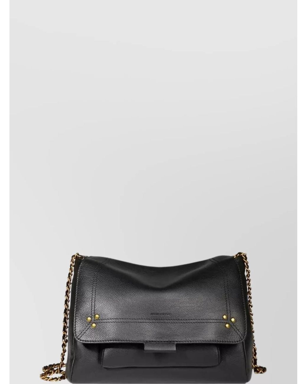 Jérôme Dreyfuss Gray Leather Lulu M Shoulder Bag