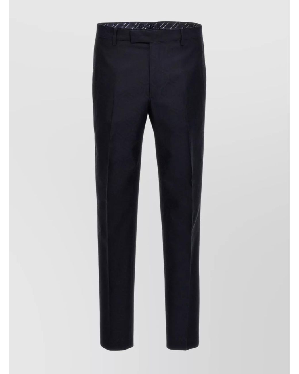 Etro Blue Jacquard Tailored Trousers for men