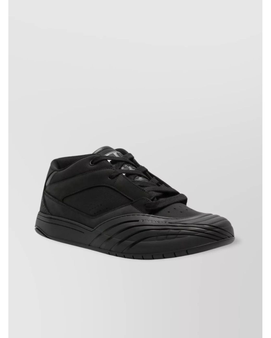Givenchy Black Leather Panelled Low-Top Sneakers for men