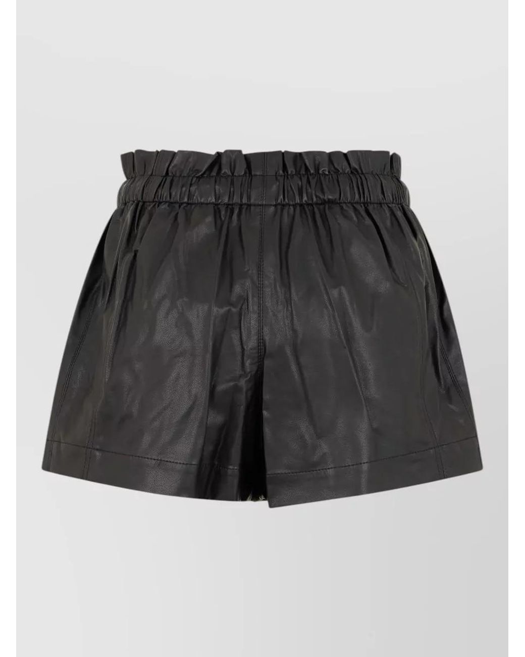 Isabel Marant Black Faux Leather Shorts