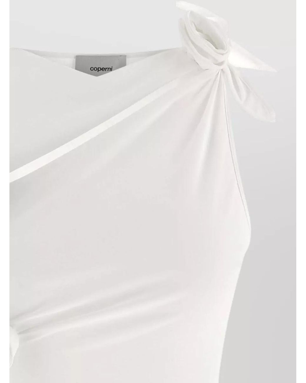 Coperni White Asymmetric Cutout Sleeveless Mini Dress