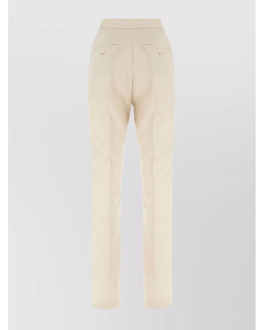 Max Mara Natural Wool Blend Tailored Trousers