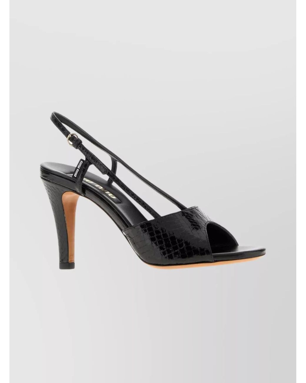 Miu Miu Metallic Leather Sandals