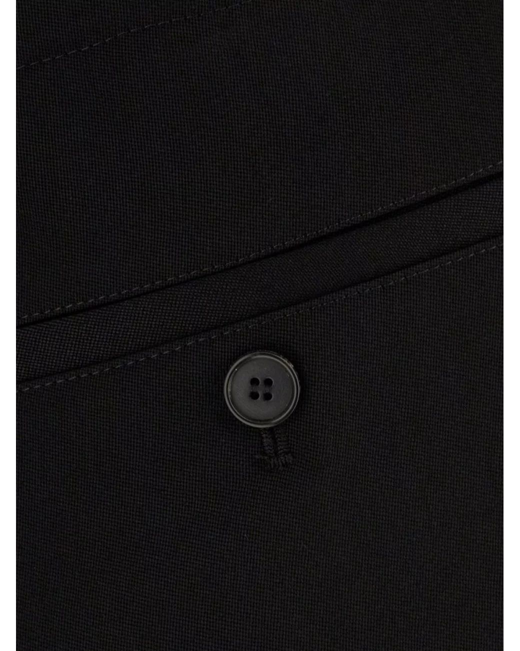 Givenchy Black Wool Straight-Leg Tailored Trousers