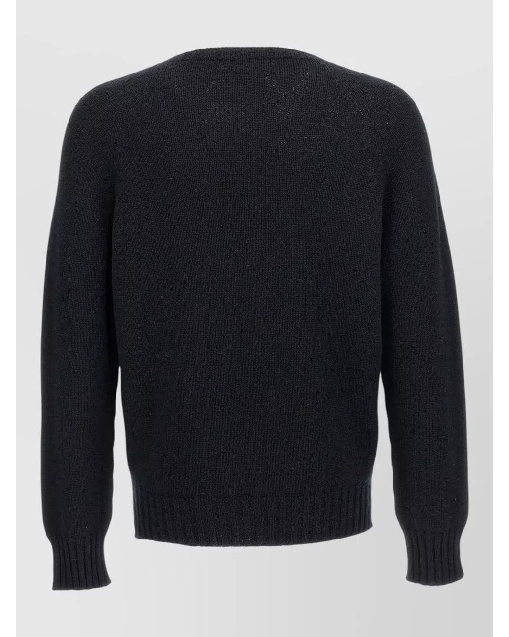 Ma'ry'ya Blue Wool Silk Cashmere Crew-Neck Sweater for men