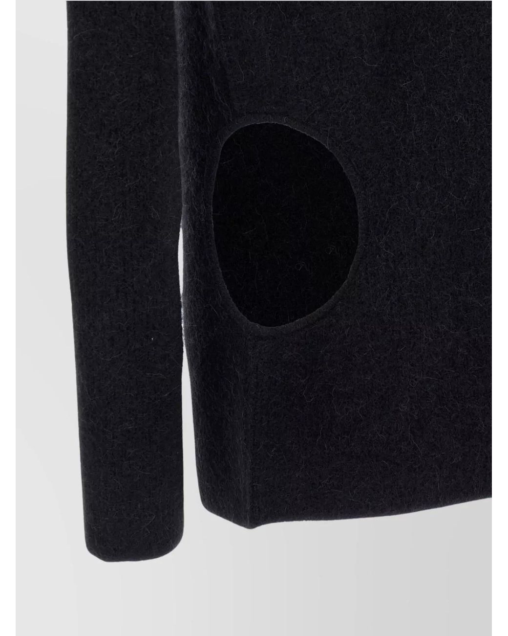 Rick Owens Blue Wool Cutout Jumper for men