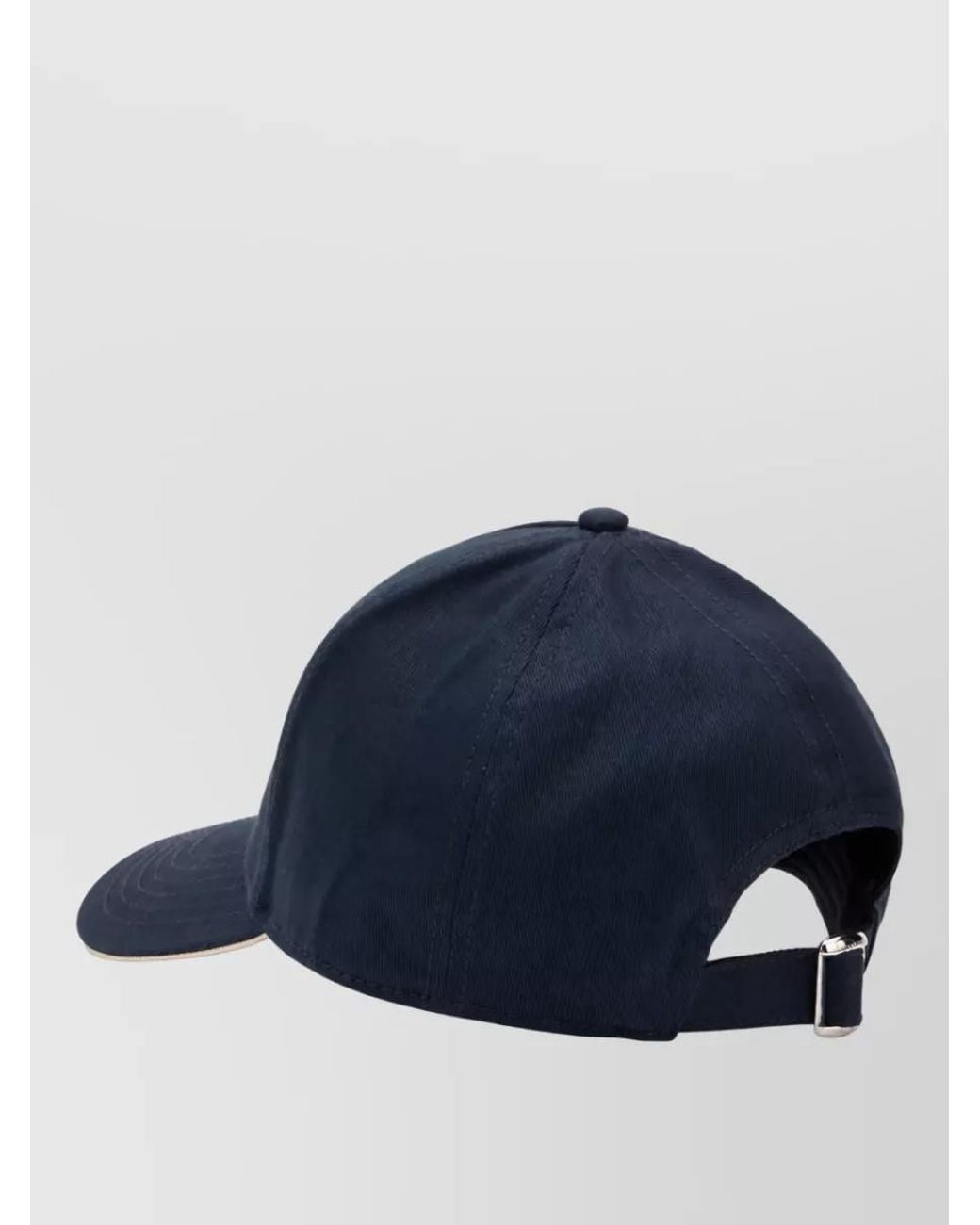 Moncler Blue Cotton Logo Baseball Cap for men