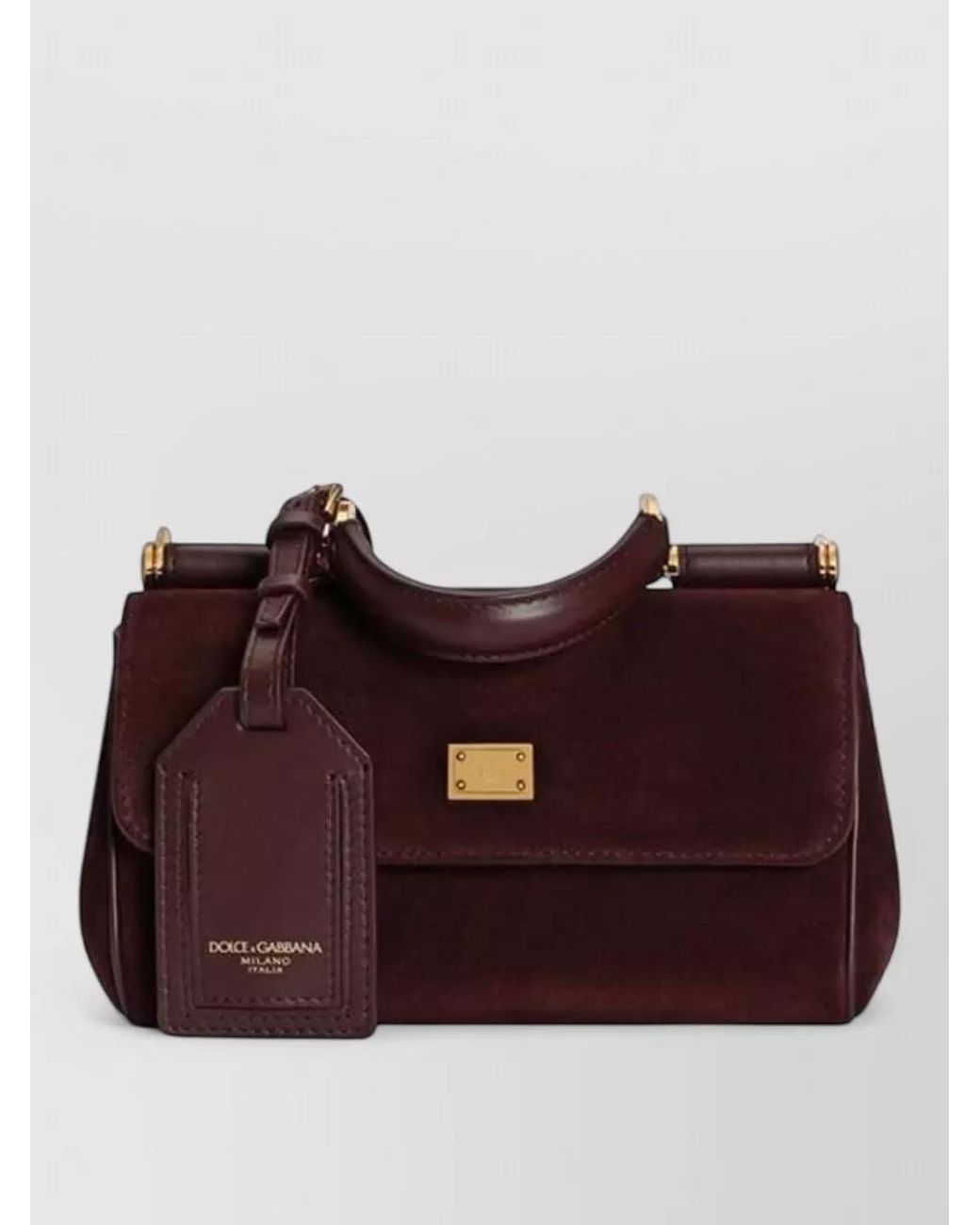 Dolce & Gabbana Purple My Sicily Mini Leather Shoulder Bag