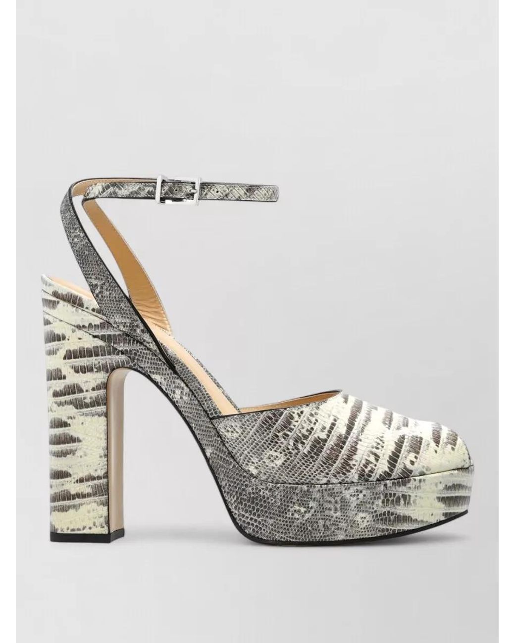 Fendi Metallic Leather Platform Sandals