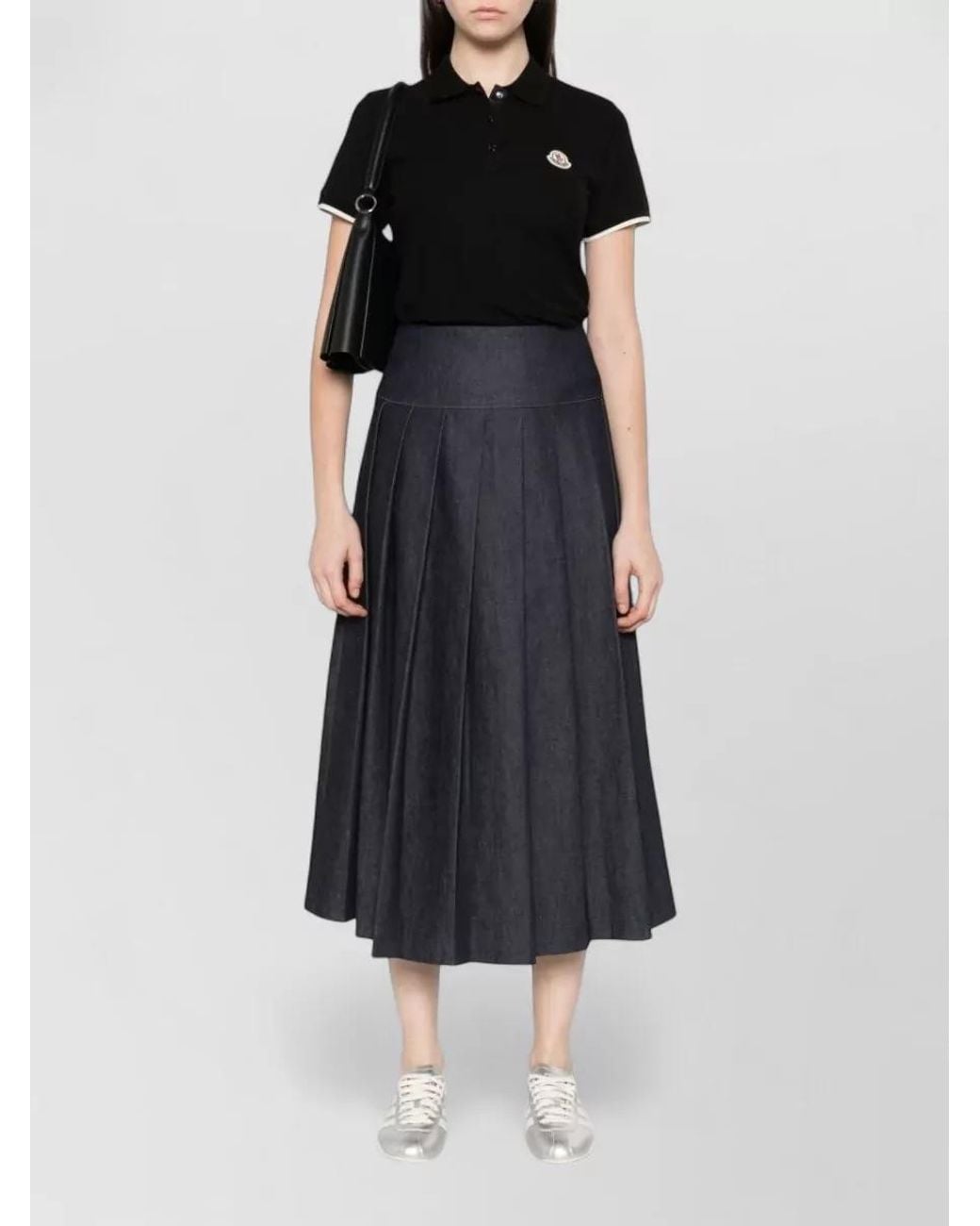Moncler Black Cotton Short-Sleeve Polo Shirt