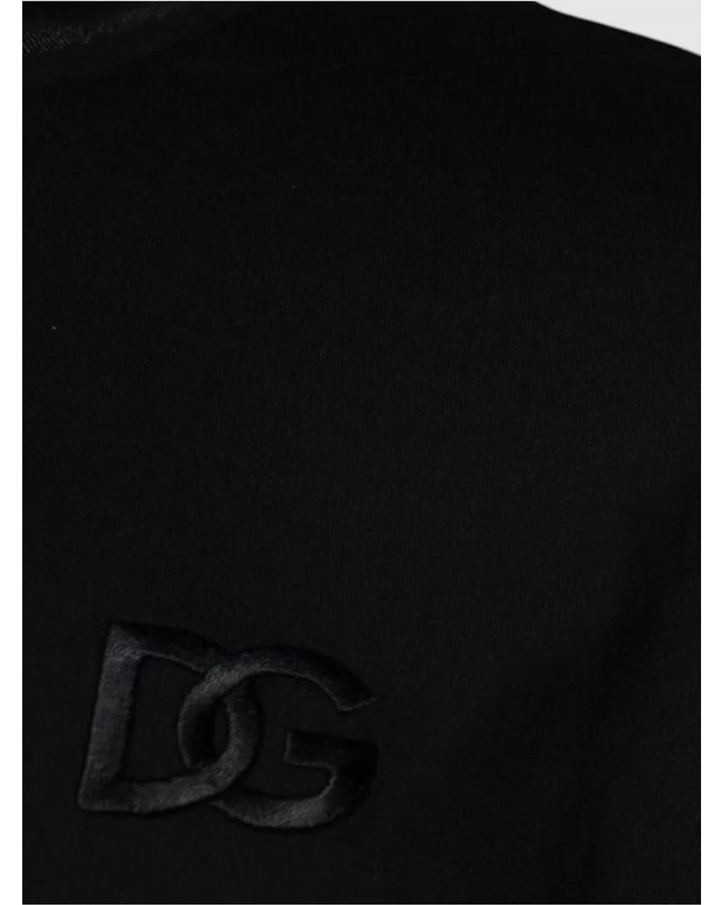 Dolce & Gabbana Black Cotton Regular-Fit Crew-Neck Short-Sleeve T-Shirt for men