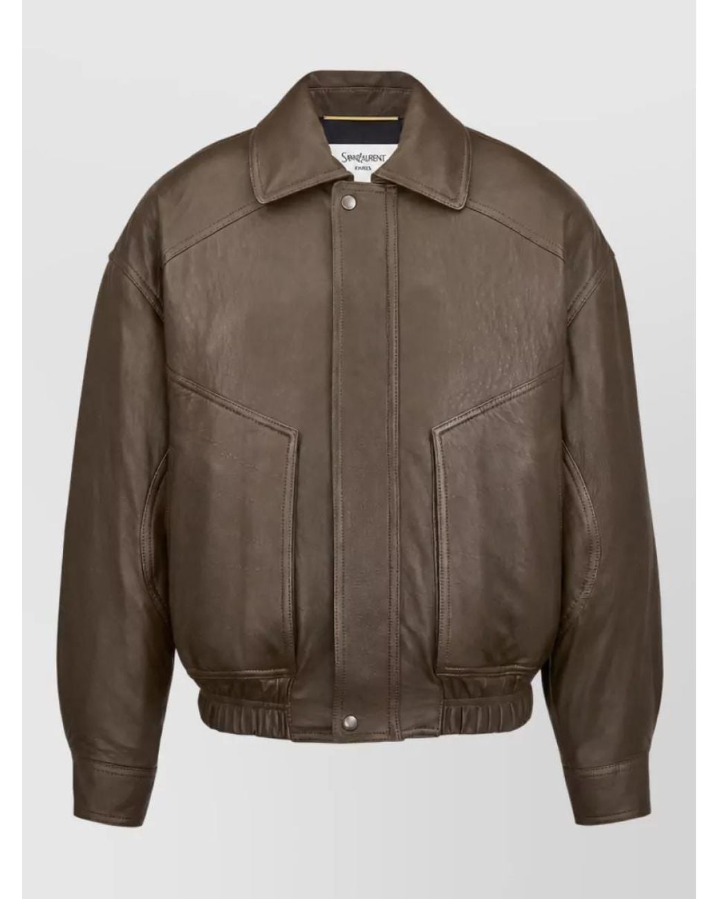 Saint Laurent Brown Leather Jacket