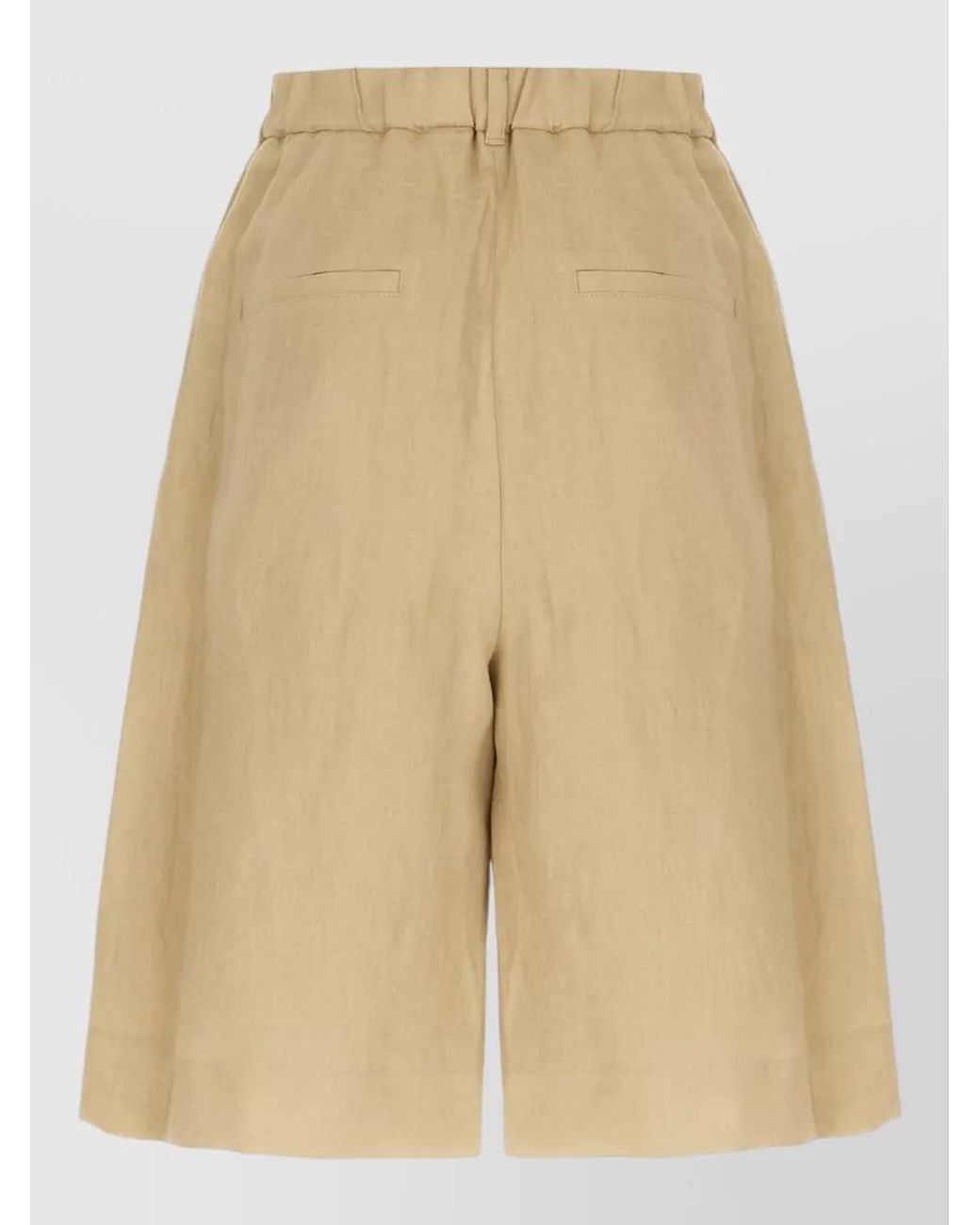 Max Mara Natural Linen Bermuda Shorts