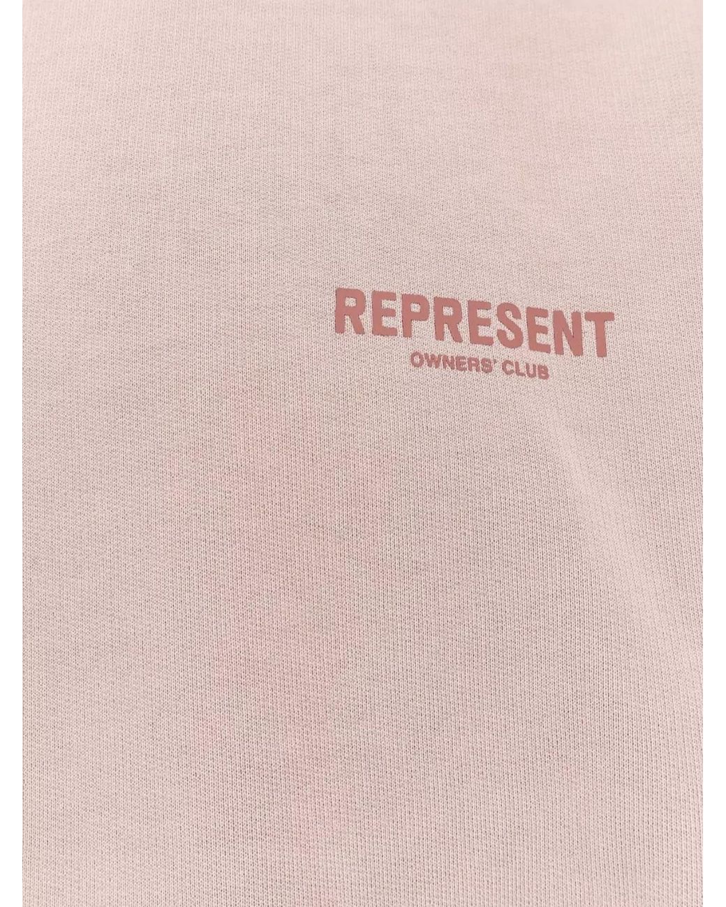 Represent Pink Cotton Oversized Hoodie for men