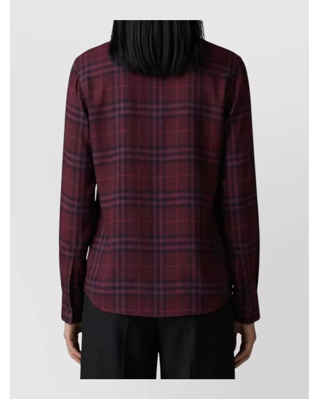 Burberry Red Rhiannon Check Shirt With Scarf