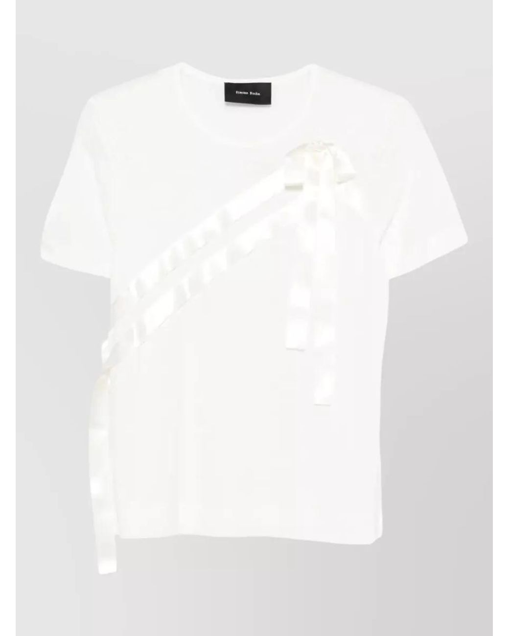 Simone Rocha White Bow Sash T-Shirt