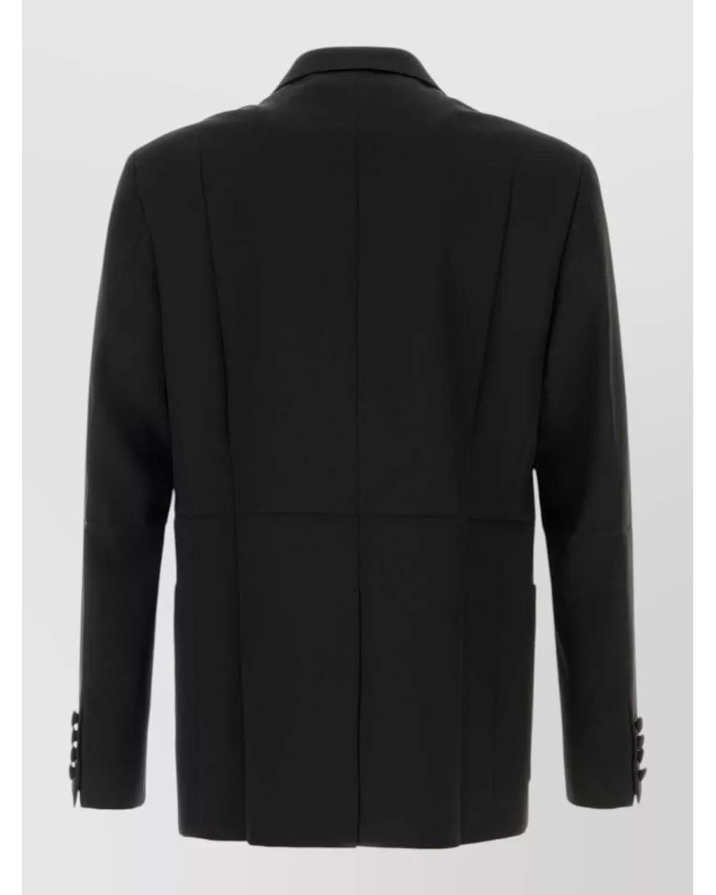Valentino Garavani Black Double Breasted Wool Coat for men