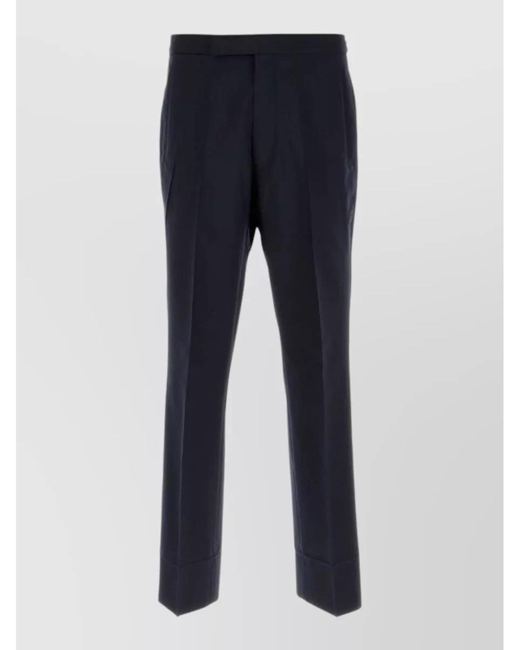 Prada Blue Wool Blend Tailored Trousers for men