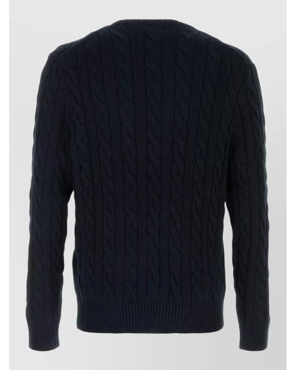 Polo Ralph Lauren Blue Cable-Knit Cotton Crewneck Sweater for men