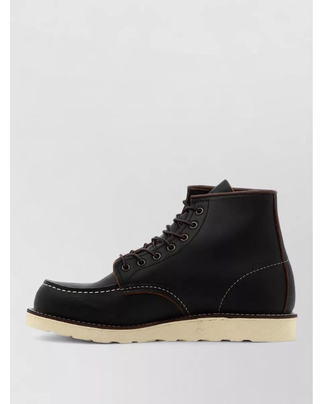 Red Wing Black Leather Classic Moc Lace-Up Ankle Boots for men