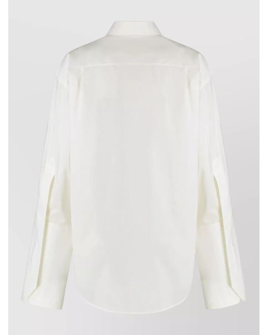 MM6 by Maison Margiela White Cotton Long-Sleeve Shirt