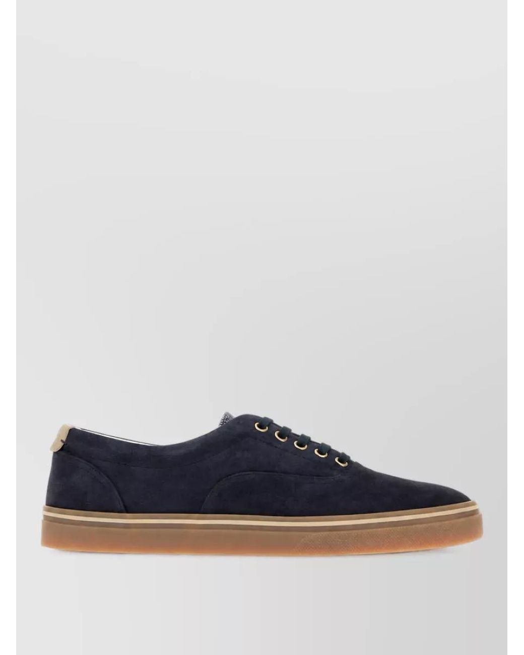 Brunello Cucinelli Blue Suede Lace-Up Sneakers for men
