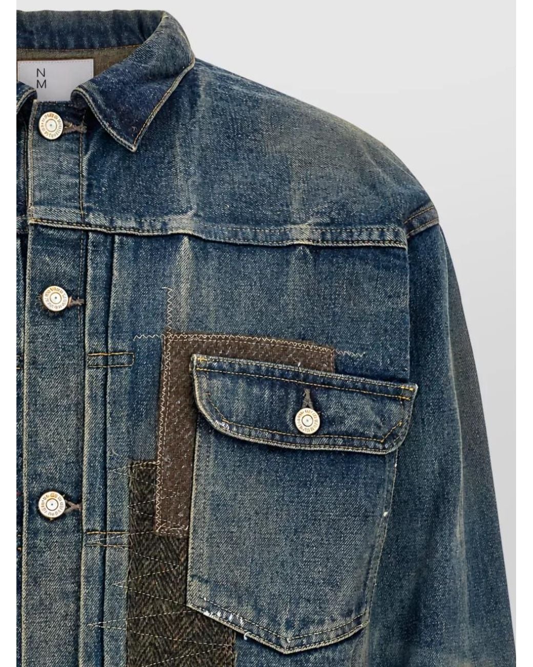 Junya Watanabe Blue Patchwork Denim Jacket for men