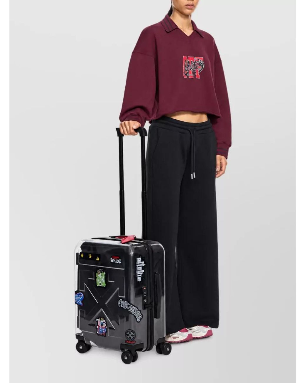 Off-White c/o Virgil Abloh Black Printed Trolley Suitcase for men