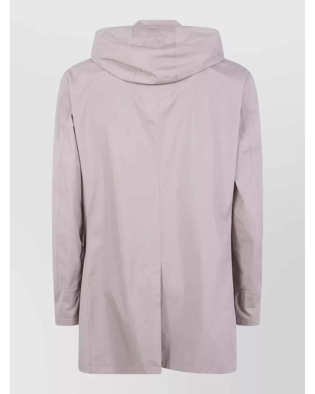 Herno Natural Single Breasted Raincoat for men