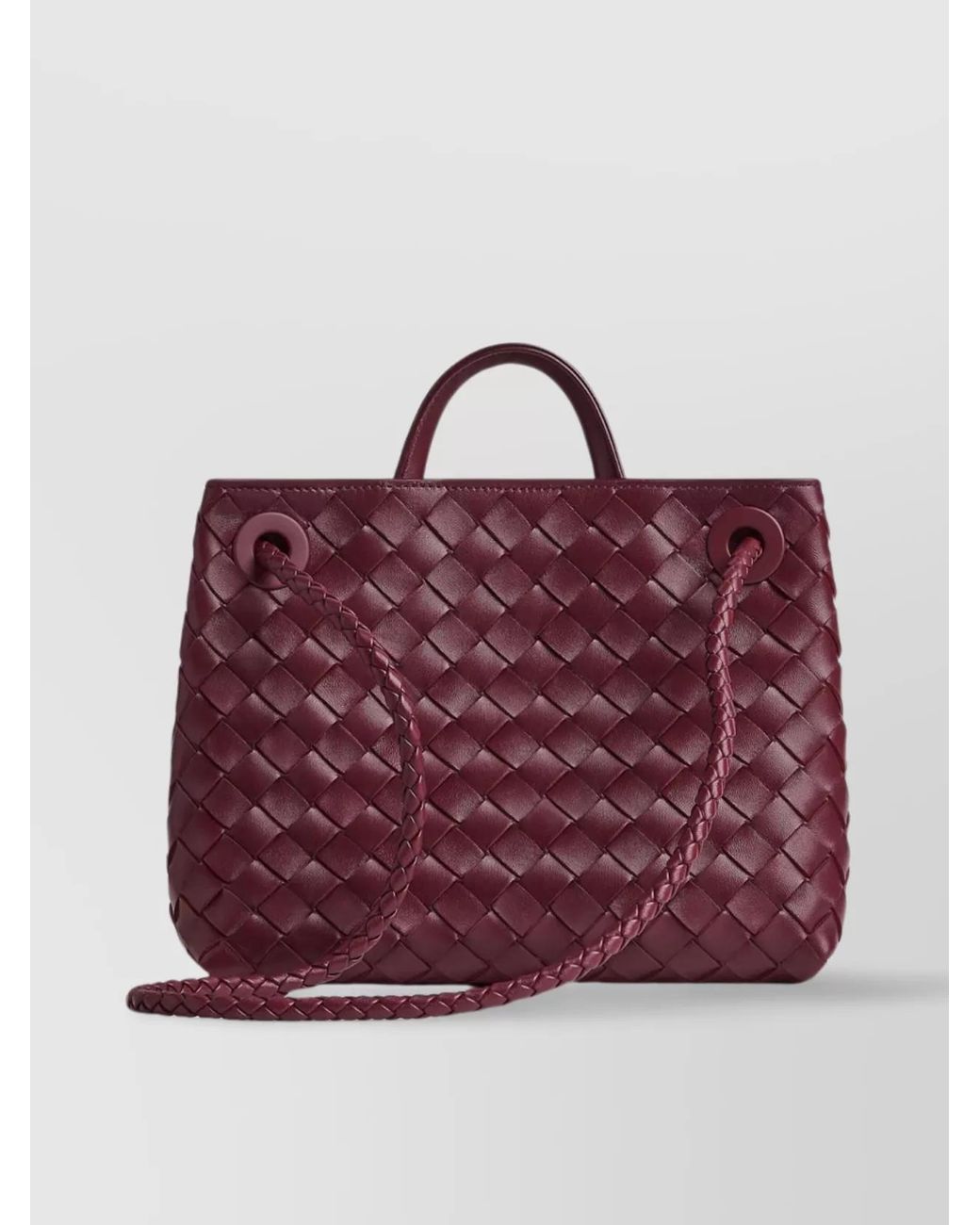 Bottega Veneta Purple Andiamo Small Leather Tote Bag