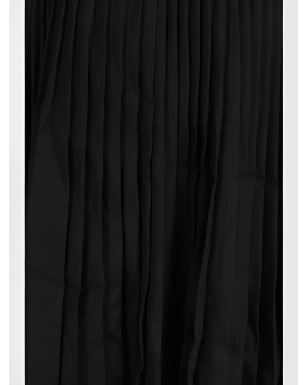 Balenciaga Black Pleated Wool Skirt
