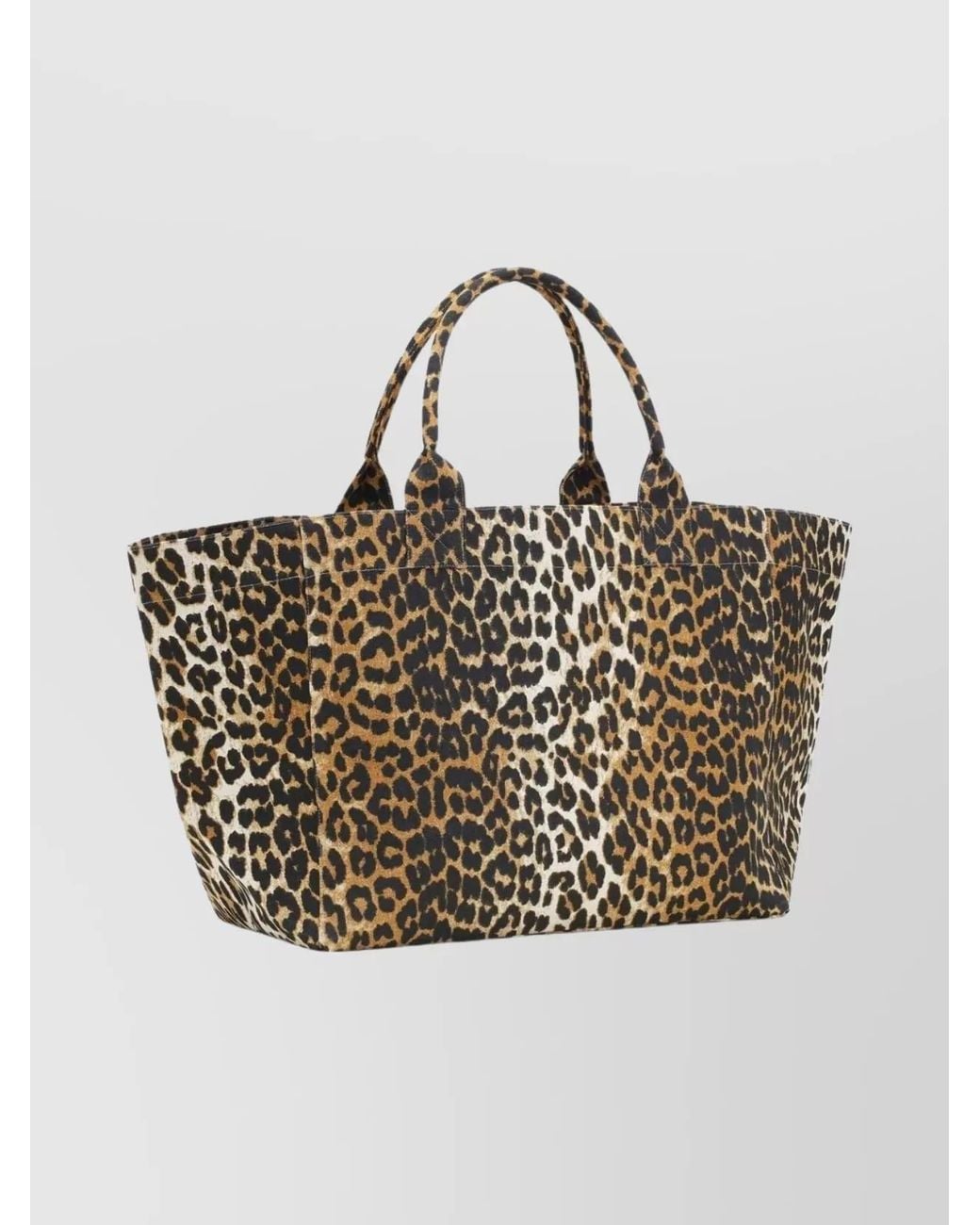 Ganni Multicolor Cabas Xxl Cotton Printed Tote Bag