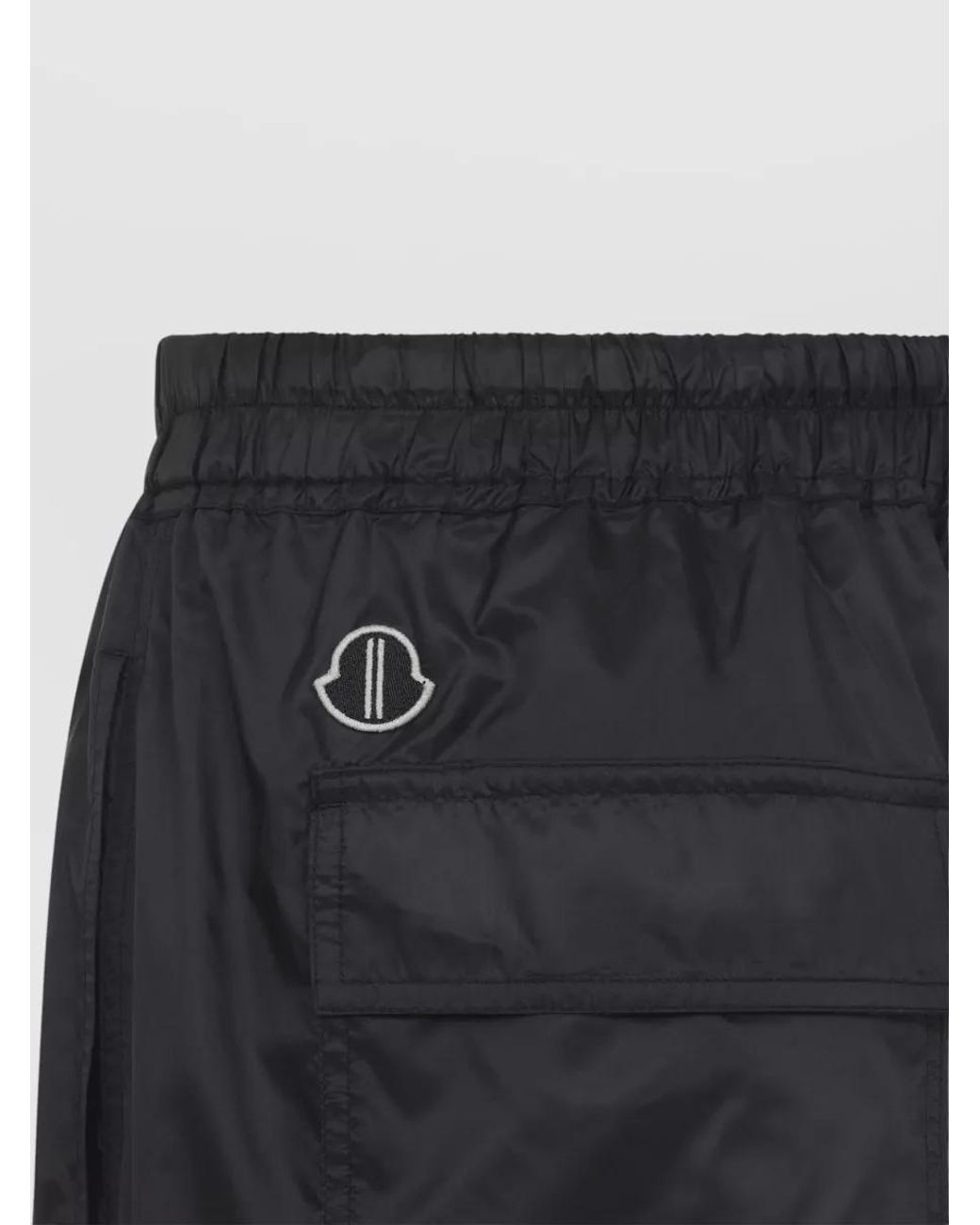 Moncler Black Polyester Knee-Length Kilt Shorts for men