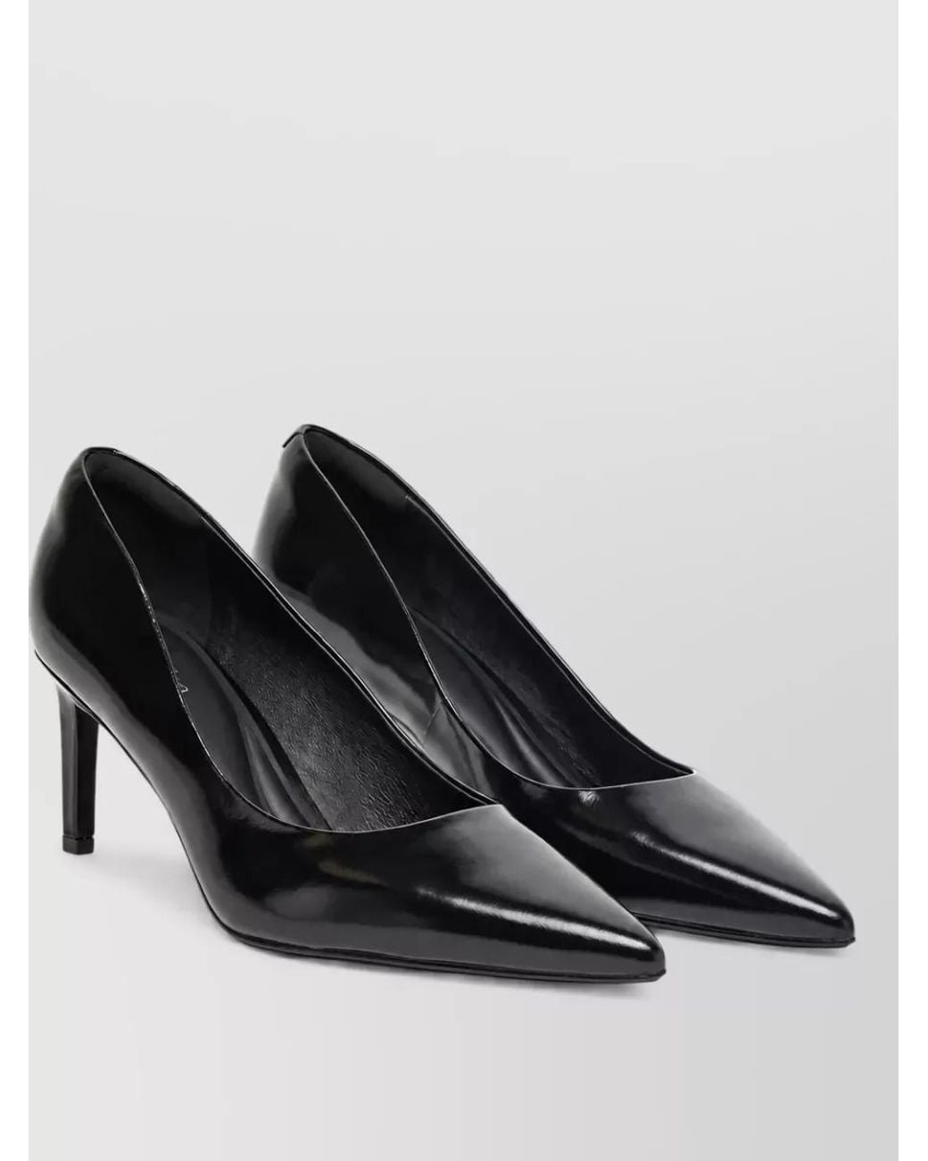 Calvin Klein Black Leather Stiletto Pumps