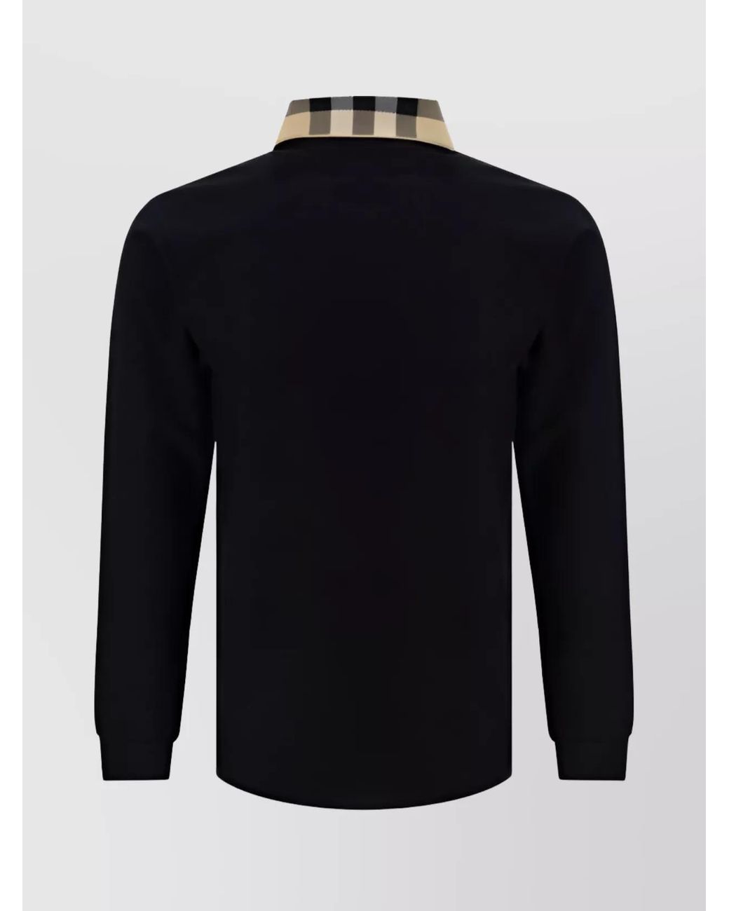 Burberry Blue Cotton Slim-Fit Long-Sleeve Polo Shirt for men