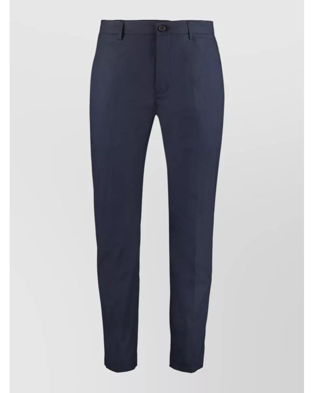 Department 5 Blue Cotton Straight-Leg Chino Trousers for men