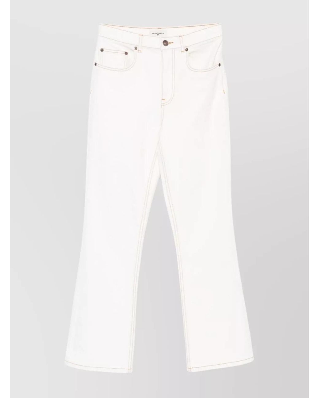 Tory Burch White Flared Denim Jeans