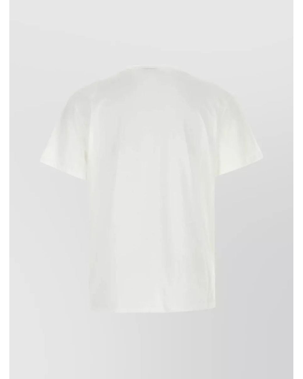 McQueen White Ribbed Crew-Neck Skull-Print T-Shirt for men