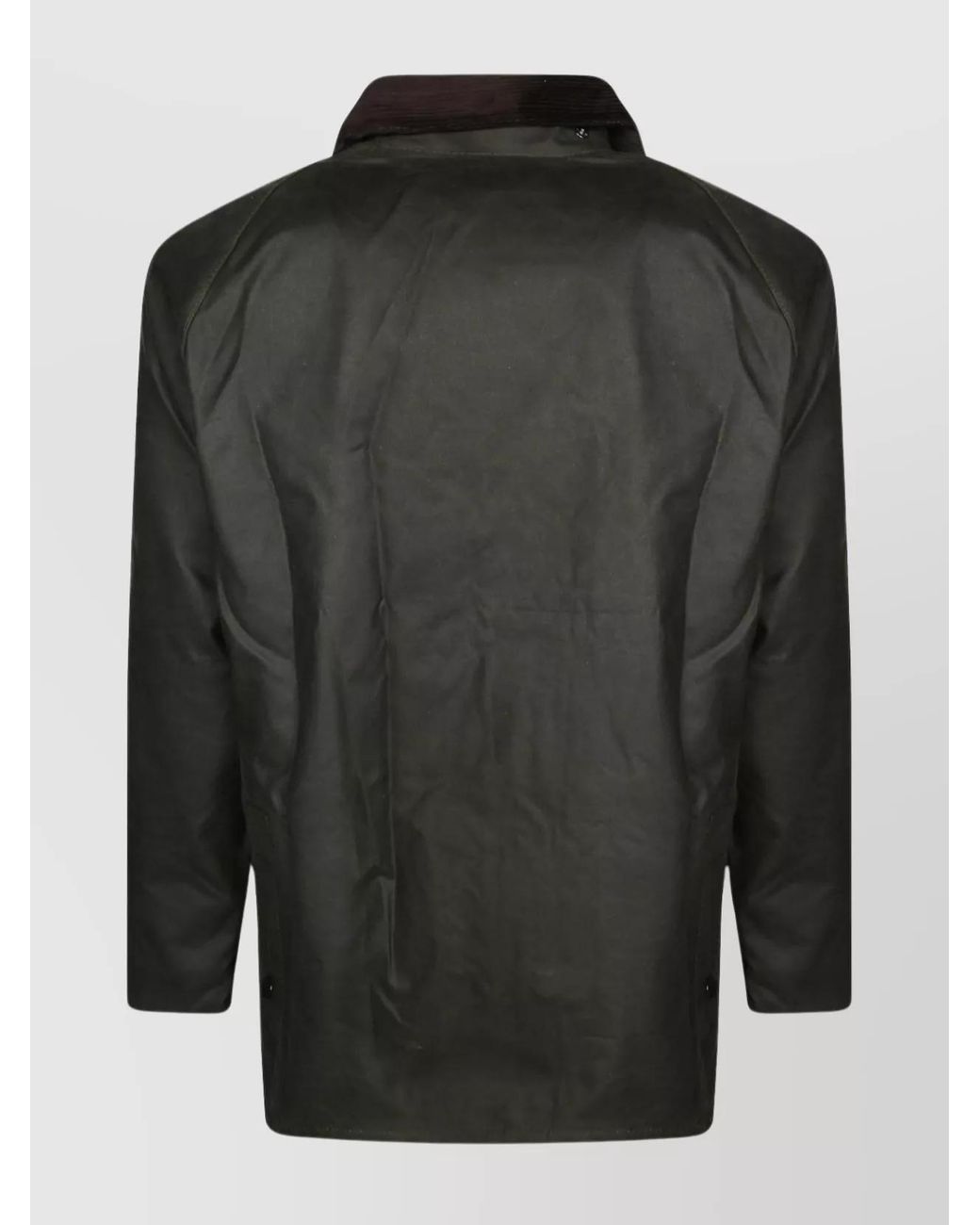 Barbour Black Waxed Cotton Parka Collared Neck for men