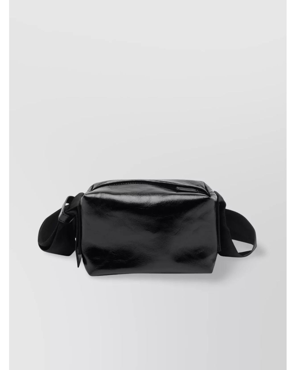 Uma Wang Black Leather Small Shoulder Bag