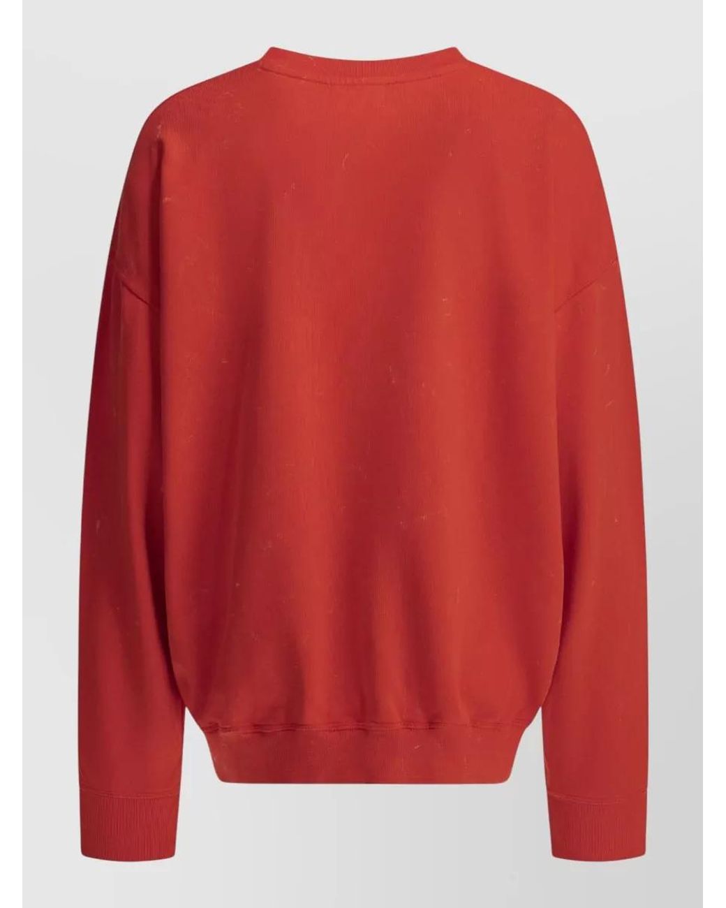 Ganni Red Printed Organic Cotton Sweater