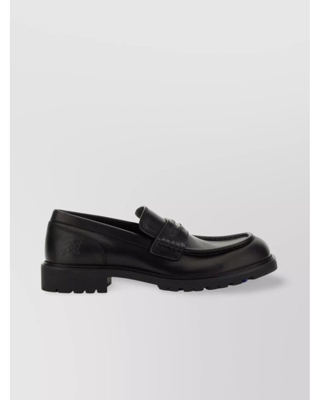 Burberry Black Leather Rogue Loafers for men