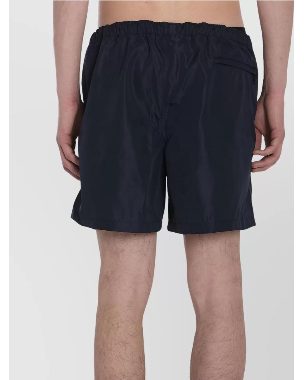 Valentino Garavani Blue Logo-Patch Swim Shorts for men