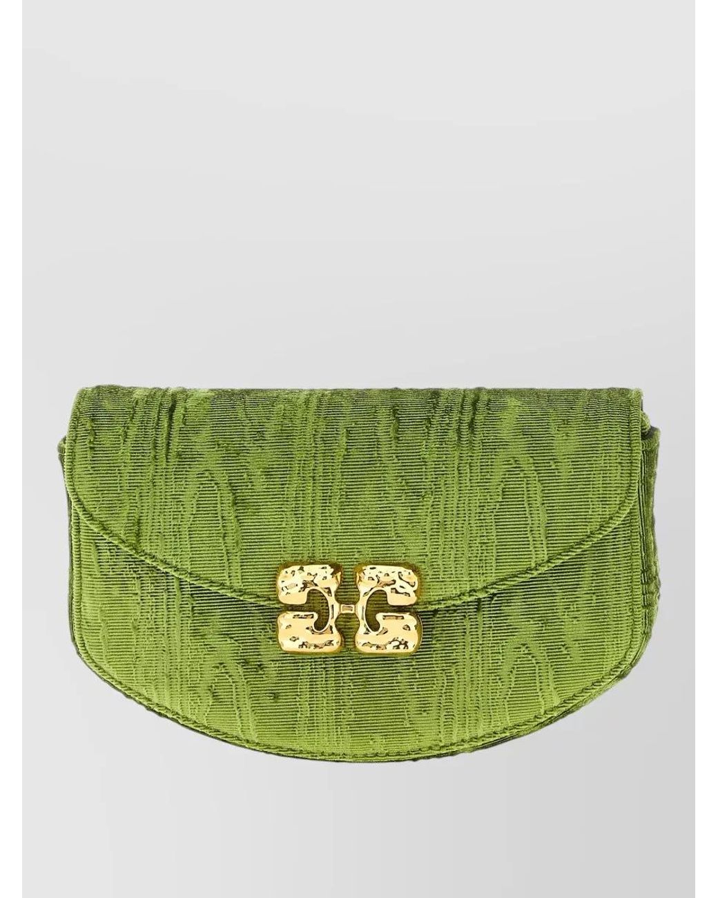 Ganni Green Lulu Wallet On Chain
