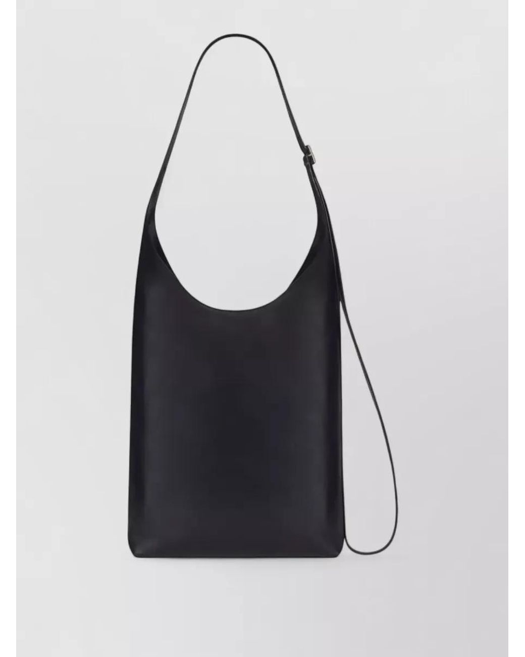 Courreges Black Large Leather Shoulder Bag