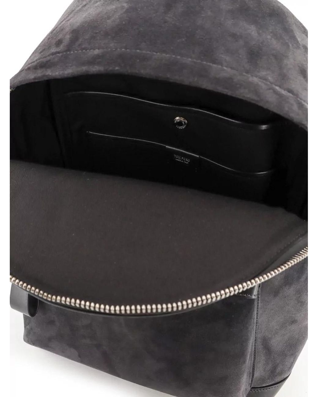 Tom Ford Black Suede Leather Backpack for men
