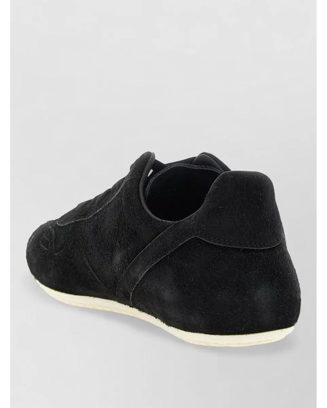 Rick Owens Black Leather Minimal Sneaks Lace-Up Sneakers for men