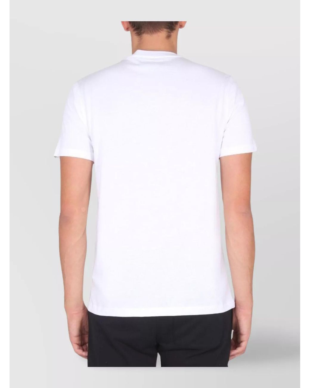 Moschino White Logo Print Cotton T-Shirt for men
