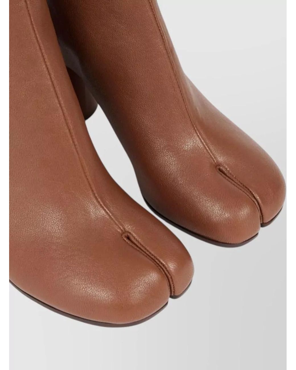 Maison Margiela Brown Leather Tabi Ankle Boots