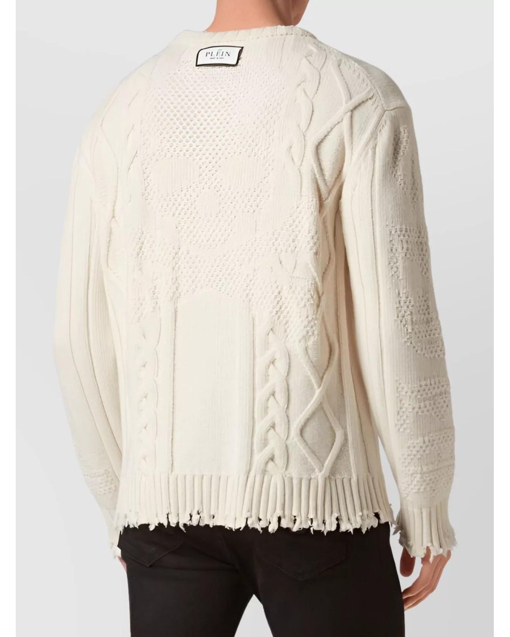 Philipp Plein Natural Wool Jumper for men